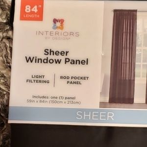 Sheer, light filtering, rod pocket curtain 84"
